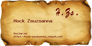 Hock Zsuzsanna névjegykártya