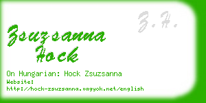 zsuzsanna hock business card